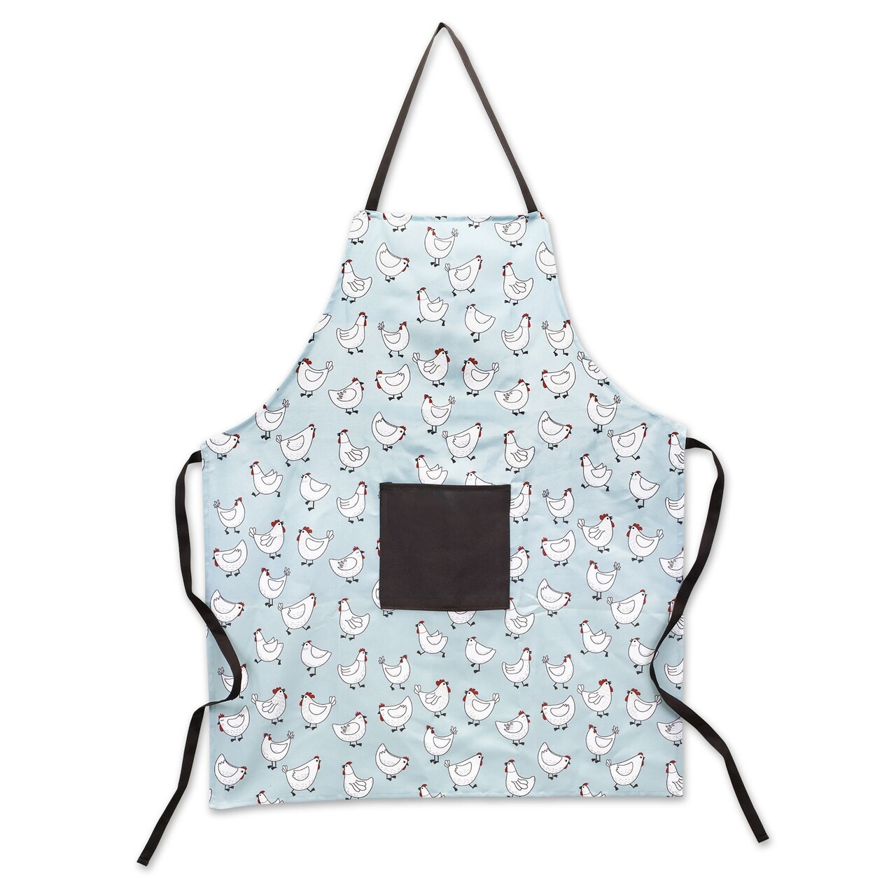 Melrose 50" Blue and White chicken printed Kitchen Apron